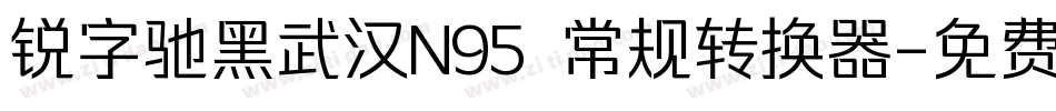 锐字驰黑武汉N95 常规转换器字体转换